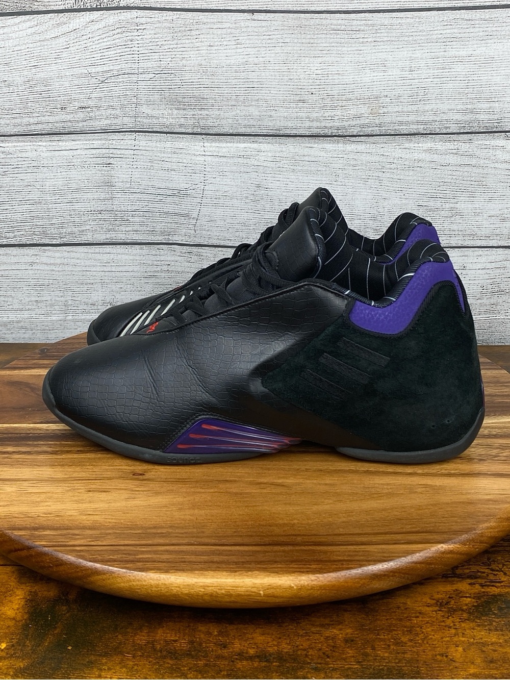 adidas T-Mac 3 Restomod Raptors Black Purple Sneakers GY2394 Mens Shoe Size 10.5